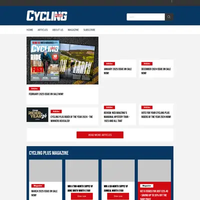 Cycling Plus startsida 2025