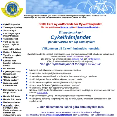 Cykling startsida 2003