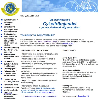 Cykling startsida 2004