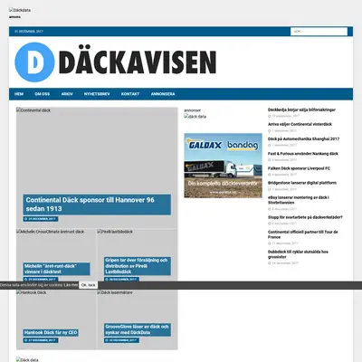 Däckavisen nyhetsbrev startsida 2017