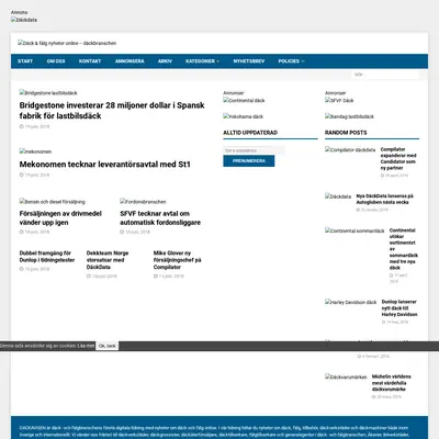 Däckavisen nyhetsbrev startsida 2018