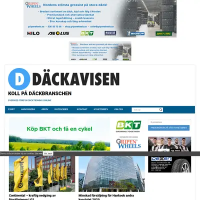 Däckavisen nyhetsbrev startsida 2020