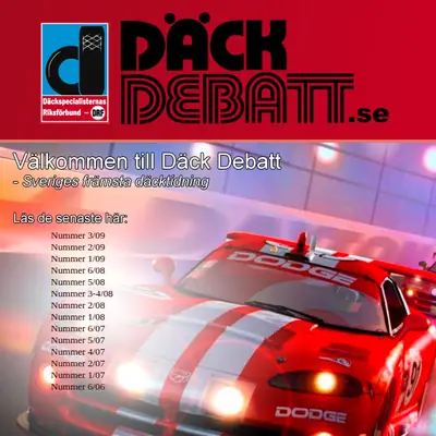 www.dackdebatt.se startsida 2009