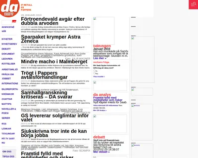 Dagens arbete startsida 2010