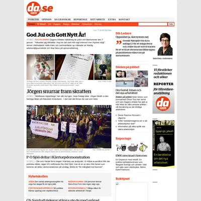 Dagens arbete startsida 2014
