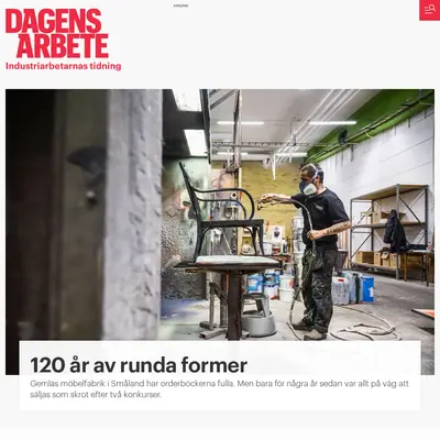 Dagens arbete startsida 2022
