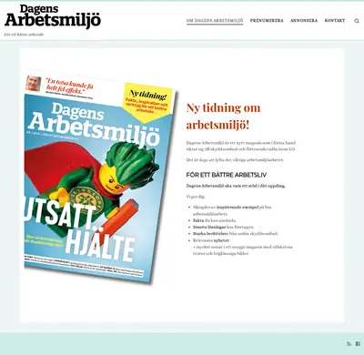 DAGENS ARBETSMILJÖ startsida 2019