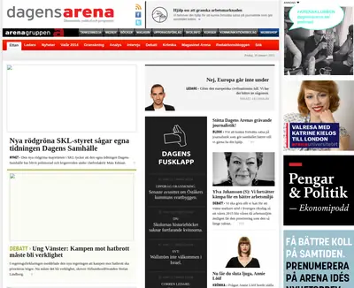 Dagens Arenas nyhetsbrev startsida 2015