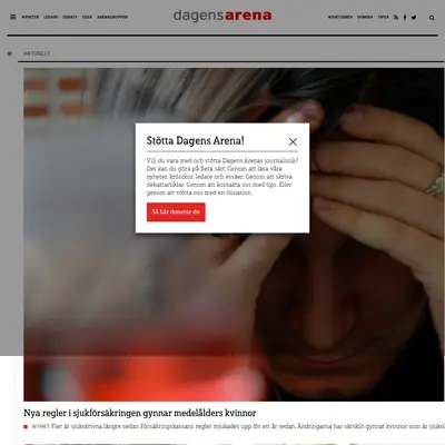 Dagens Arenas nyhetsbrev startsida 2023