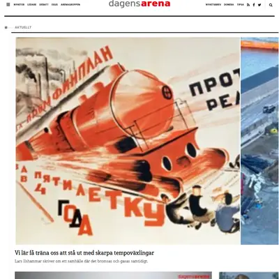 Dagens Arenas nyhetsbrev startsida 2025