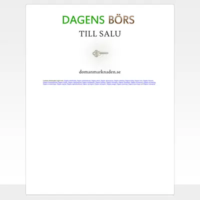 dagensbors.se startsida 2009