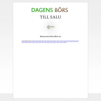 dagensbors.se startsida 2010
