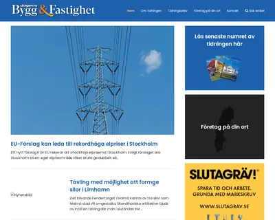 Dagens Bygg & Fastighet startsida 2022