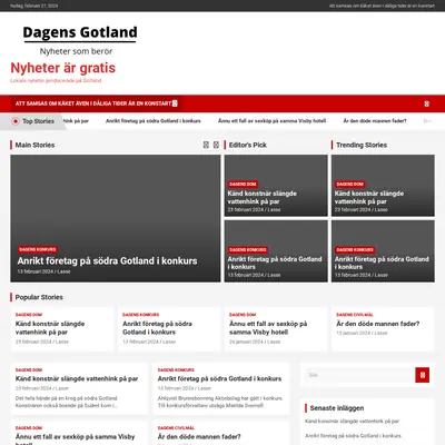 Dagensgotland.se startsida 2024