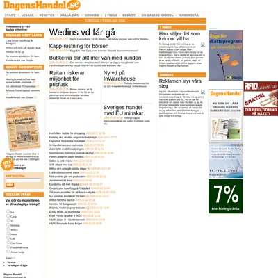 Dagens Handel startsida 2006