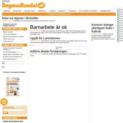 Dagens Handel startsida 2008