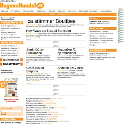 Dagens Handel startsida 2010