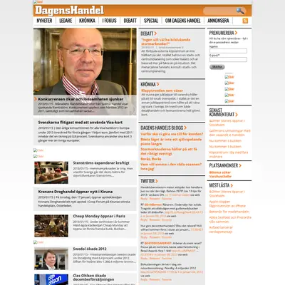 Dagens Handel startsida 2013