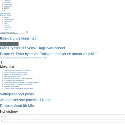 Dagens Handel startsida 2020