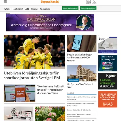 Dagens Handel startsida 2024