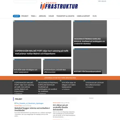 Dagens Infrastruktur startsida 2015