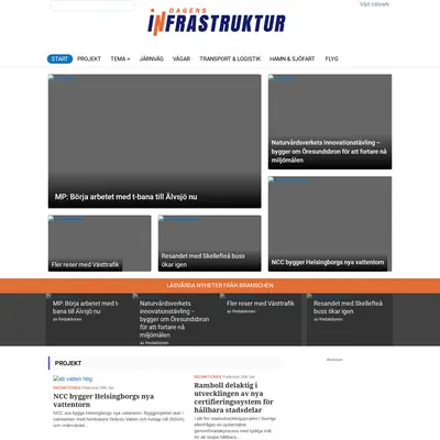 Dagens Infrastruktur startsida 2018
