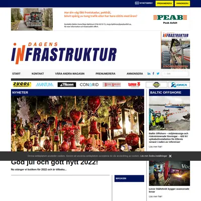 Dagens Infrastruktur startsida 2022