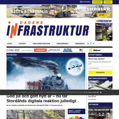 Dagens Infrastruktur startsida 2024