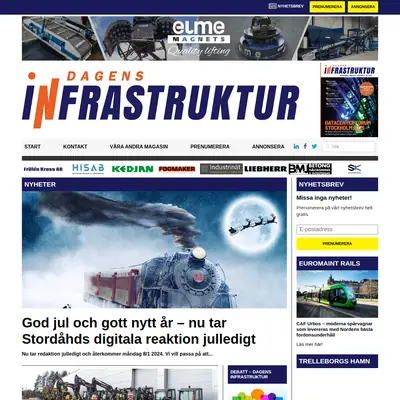 Dagens Infrastruktur startsida 2026