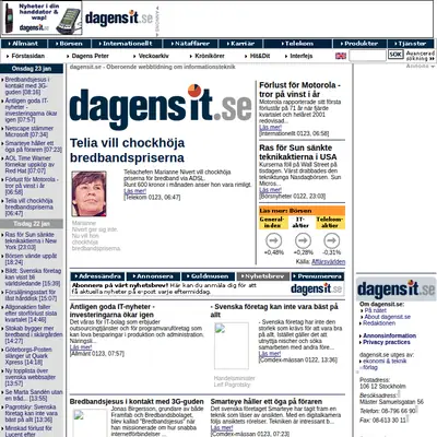 dagensit.se startsida 2002