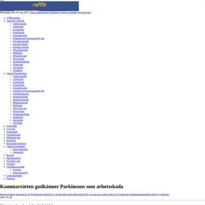 www.dagensjuridik.se startsida 2007
