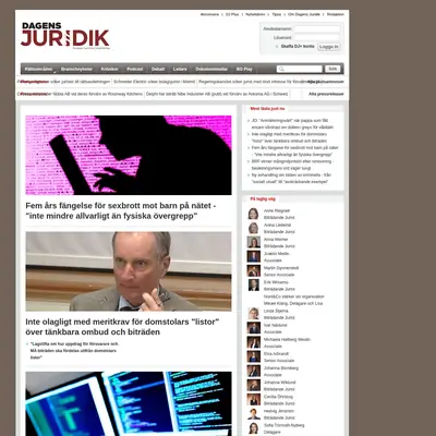 www.dagensjuridik.se startsida 2015