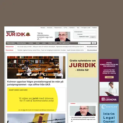 www.dagensjuridik.se startsida 2019