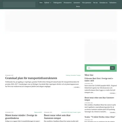 DAGENS LOGISTIK startsida 2026