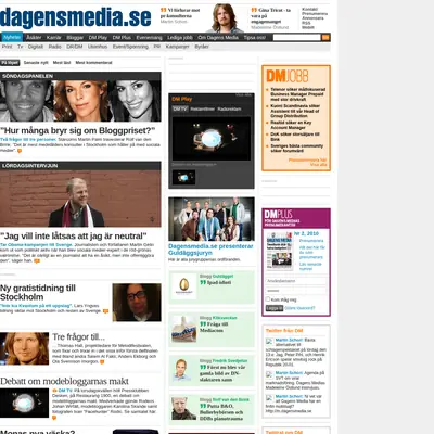 dagensmedia.se startsida 2010