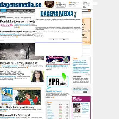 dagensmedia.se startsida 2011