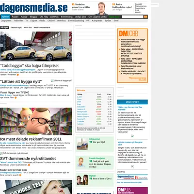 dagensmedia.se startsida 2012