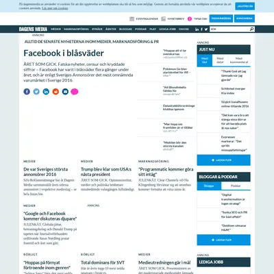 dagensmedia.se startsida 2017
