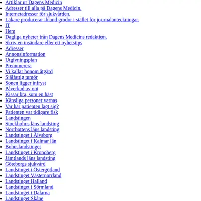 Dagens Medicin Premium startsida 1999
