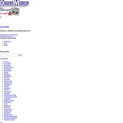 Dagens Medicin Premium startsida 2008