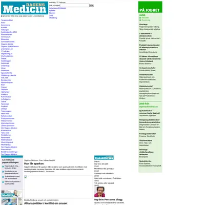 Dagens Medicin Premium startsida 2011
