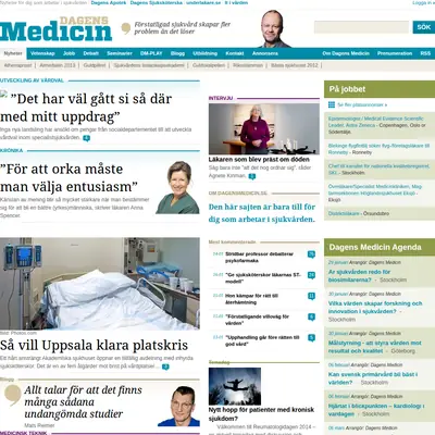Dagens Medicin Premium startsida 2014