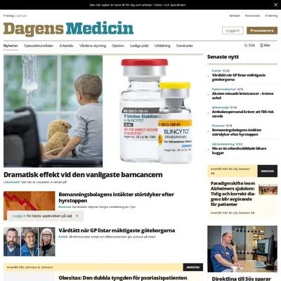 Dagens Medicin Premium startsida 2025