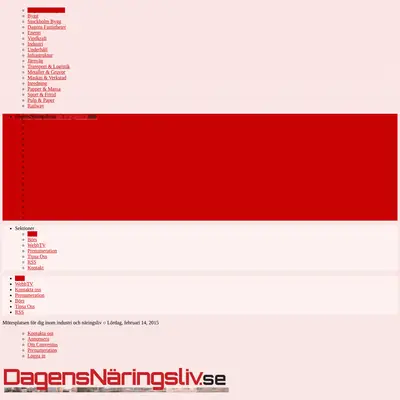 DAGENS NÄRINGSLIV startsida 2015