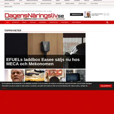 DAGENS NÄRINGSLIV startsida 2023