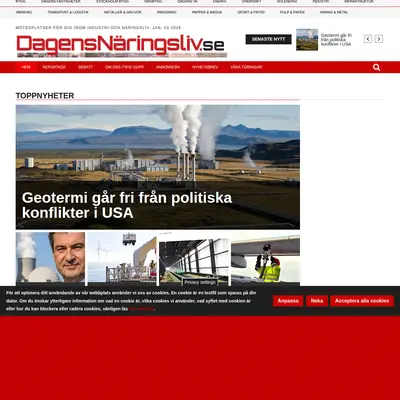 DAGENS NÄRINGSLIV startsida 2026