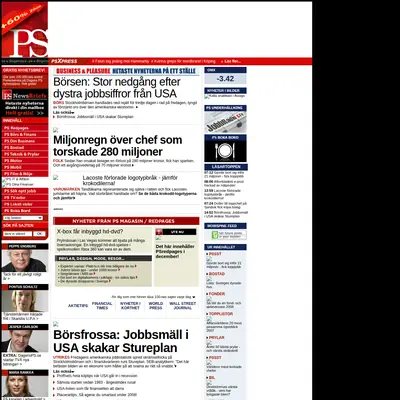 Dagens PS, www.dagensps.se startsida 2008