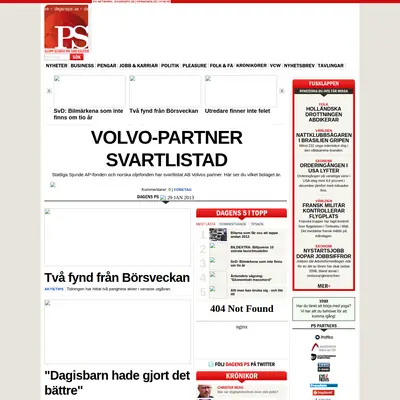 Dagens PS, www.dagensps.se startsida 2013