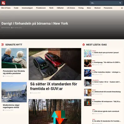 Dagens PS, www.dagensps.se startsida 2022