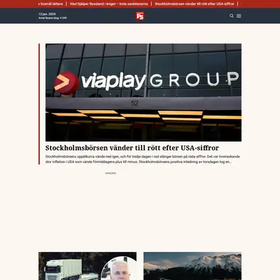 Dagens PS, www.dagensps.se startsida 2024
